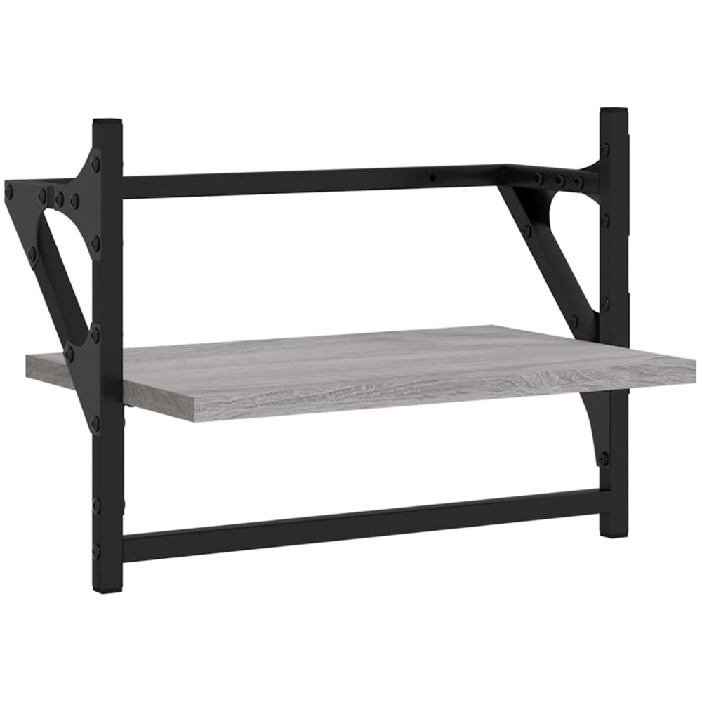 vidaXL 40 x 25 x 30cm Set of 2 Grey Sonoma Wall Shelf Image 1