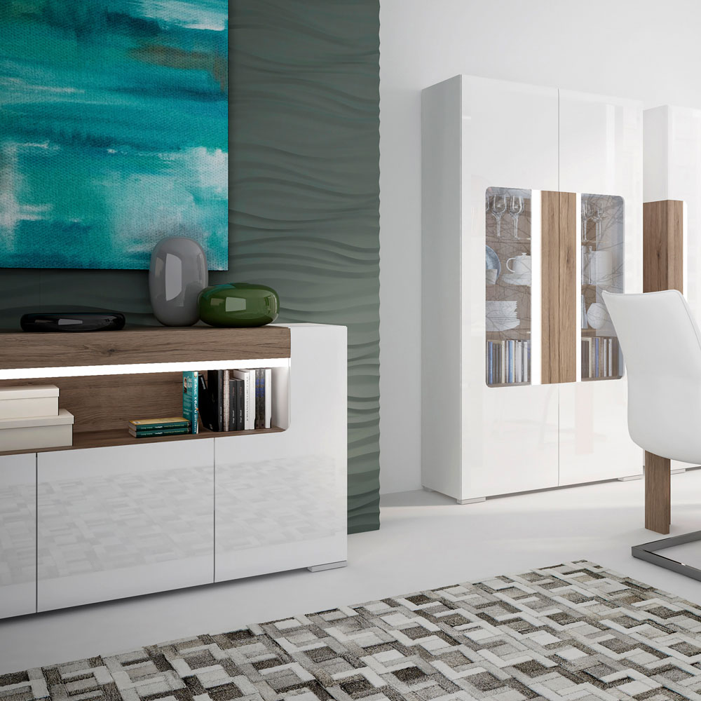 Florence Toronto 3 Door Single Shelf Sideboard Image 8