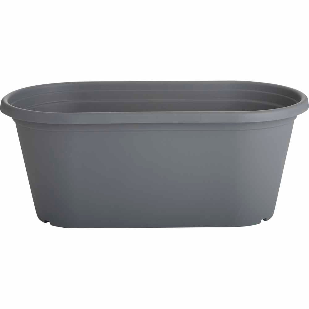 Clever Pots Grey Plastic Long Trough Pot 15L 60cm Image 1