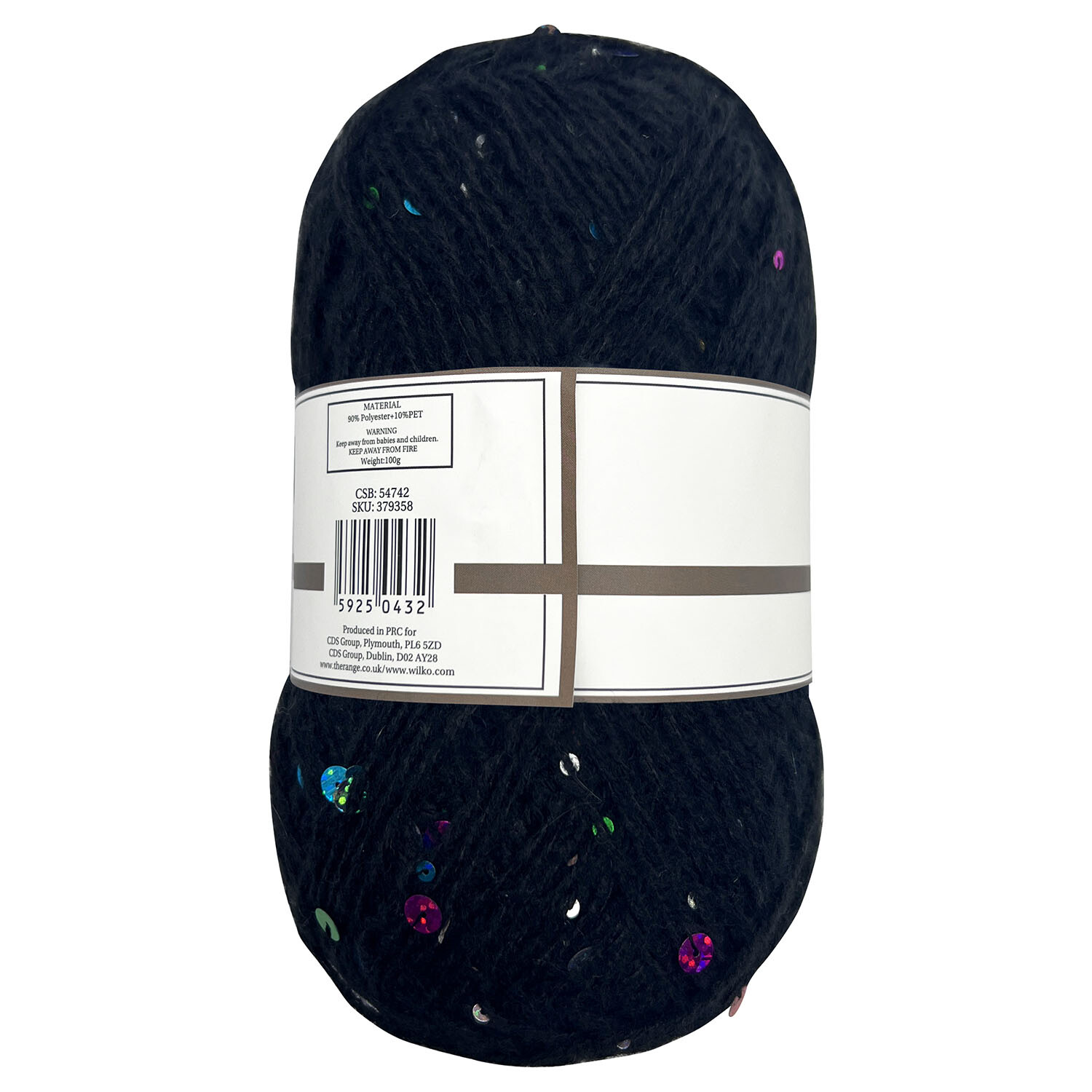 Divante Sequin Yarn - Black Multicoloured Image 3
