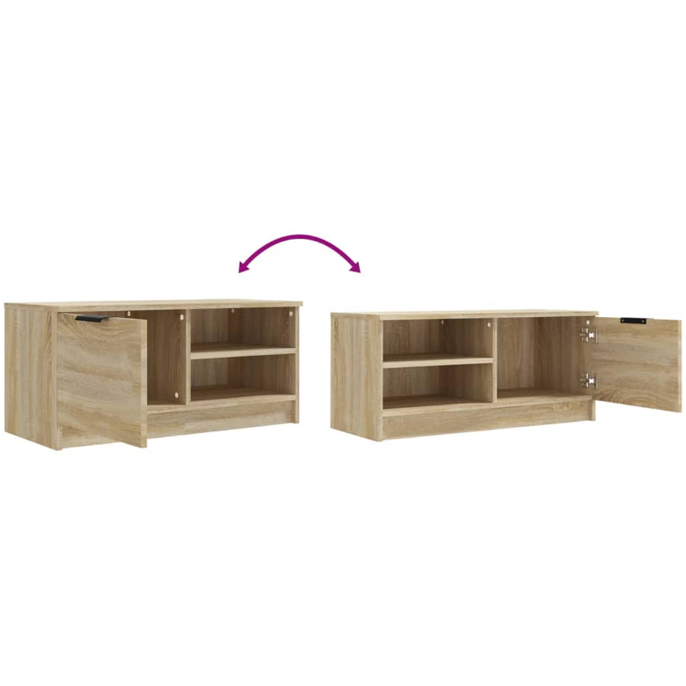 vidaXL Single Door 2 Shelf Sonoma Oak TV Cabinet Image 8