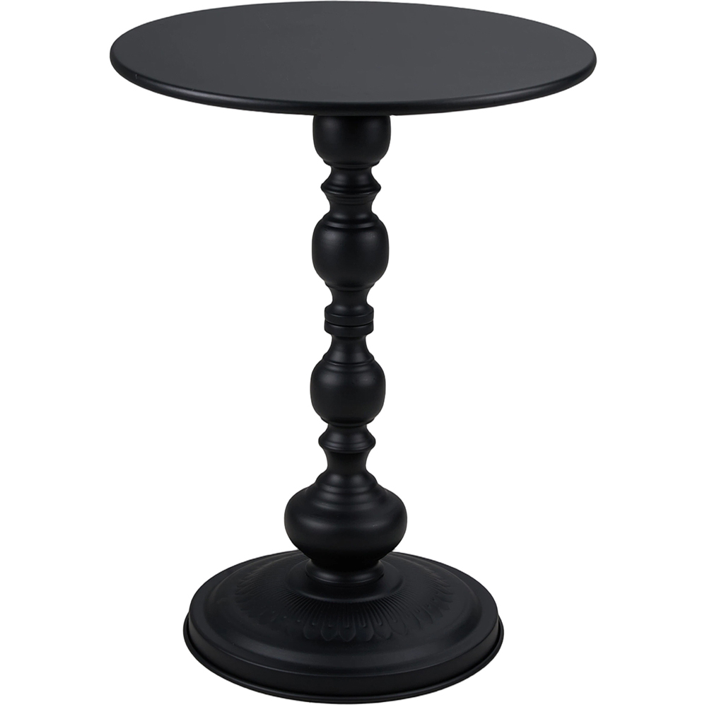 Living and Home Black Vintage Round Side Table Image 2
