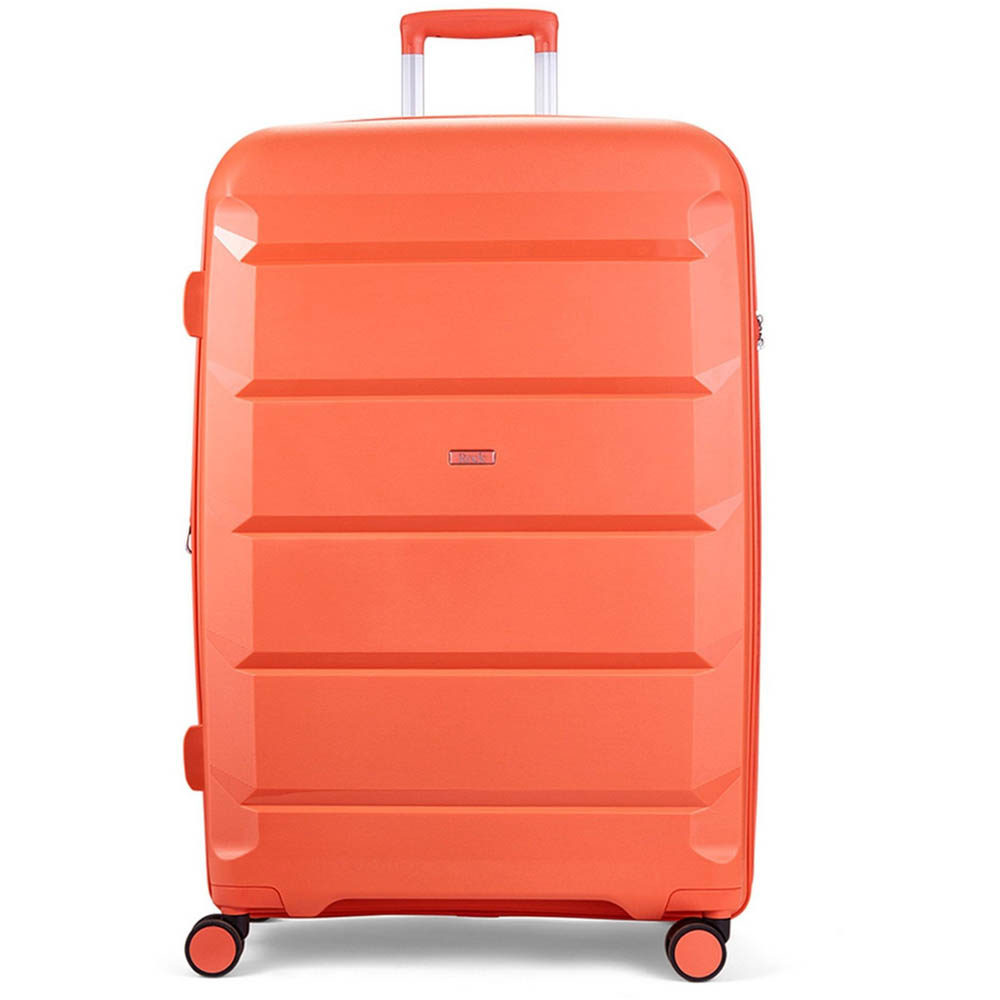 Rock Tulum Large Orange Hardshell Expandable Suitcase Image 2