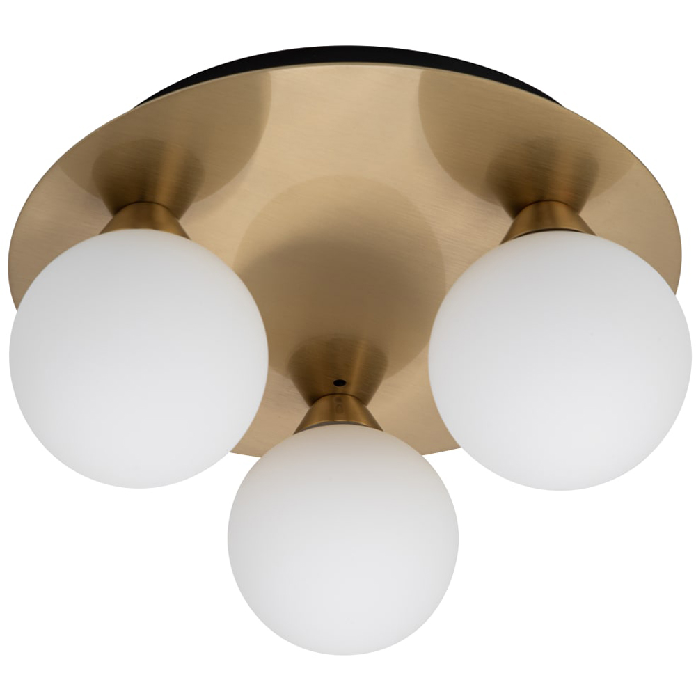 Cosylyte Bowen 3 Light Opal Glass Flush Ceiling Light Image 1