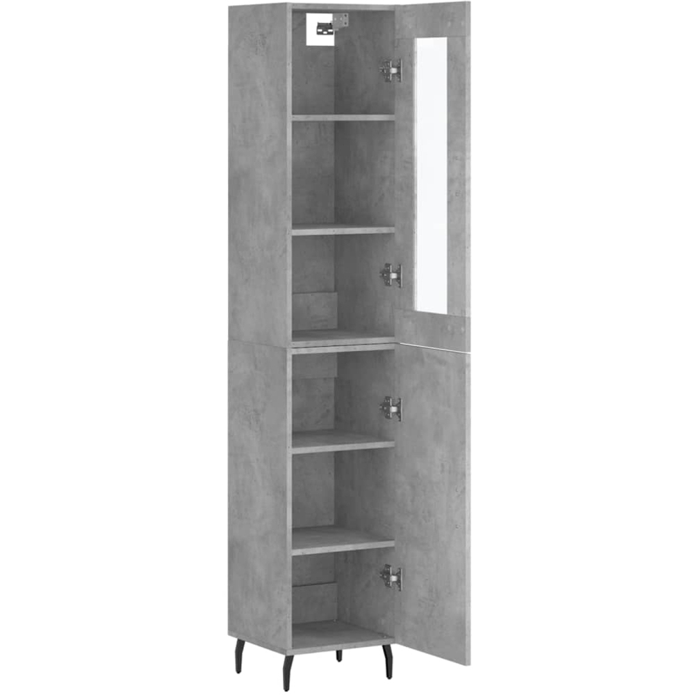 vidaXL 2 Door Concrete Grey Highboard Image 4