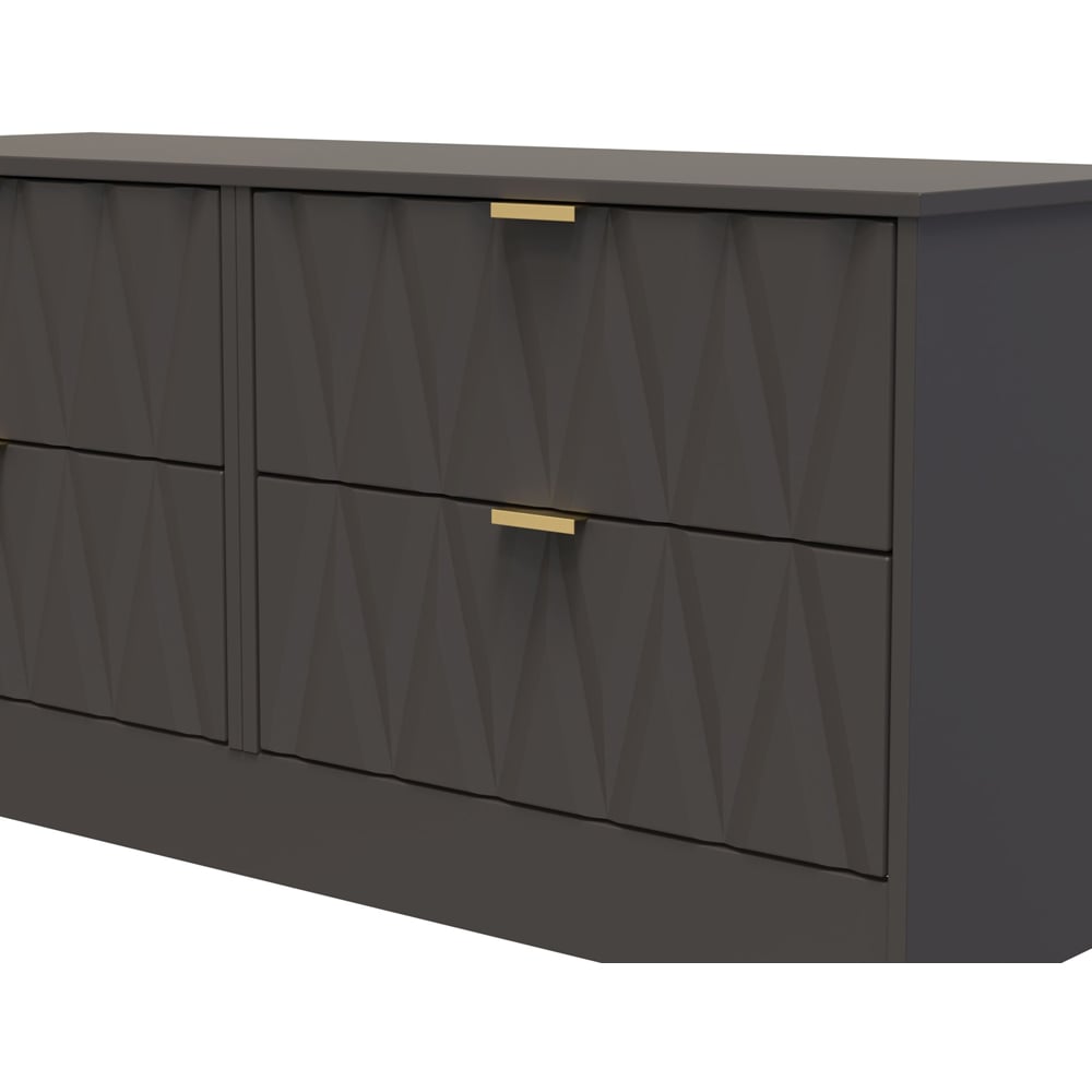 Crowndale Las Vegas 4 Drawer Graphite Chest of Drawers Ready Assembled Image 5