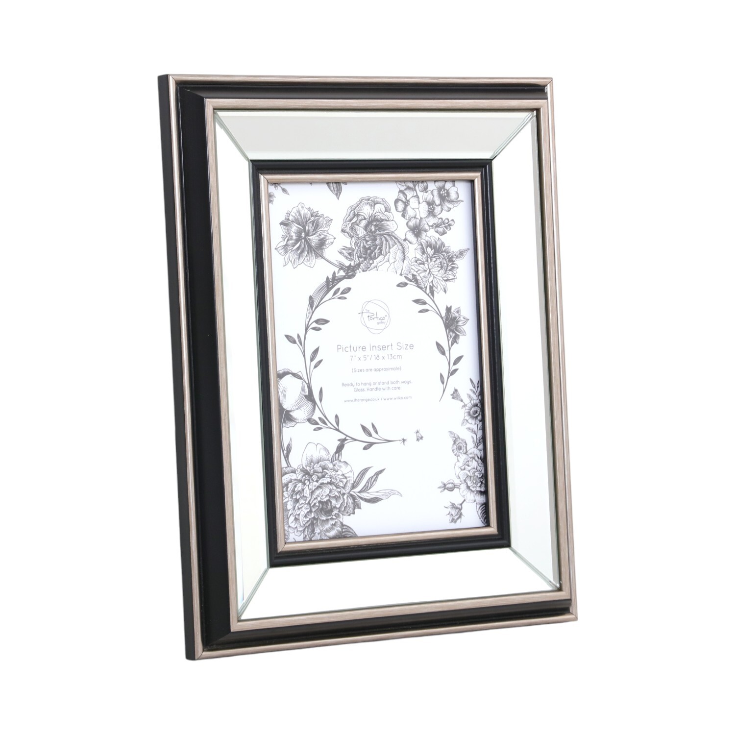 Mode Mirrored Photo Frame Silver 7 x 5in Image 3