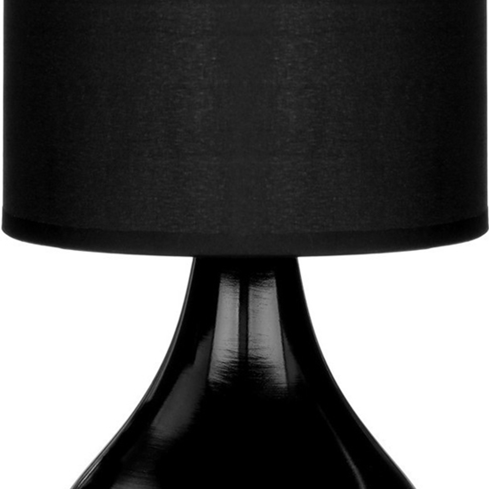 Premier Housewares Bulbus Black Ceramic Table Lamp Image 6