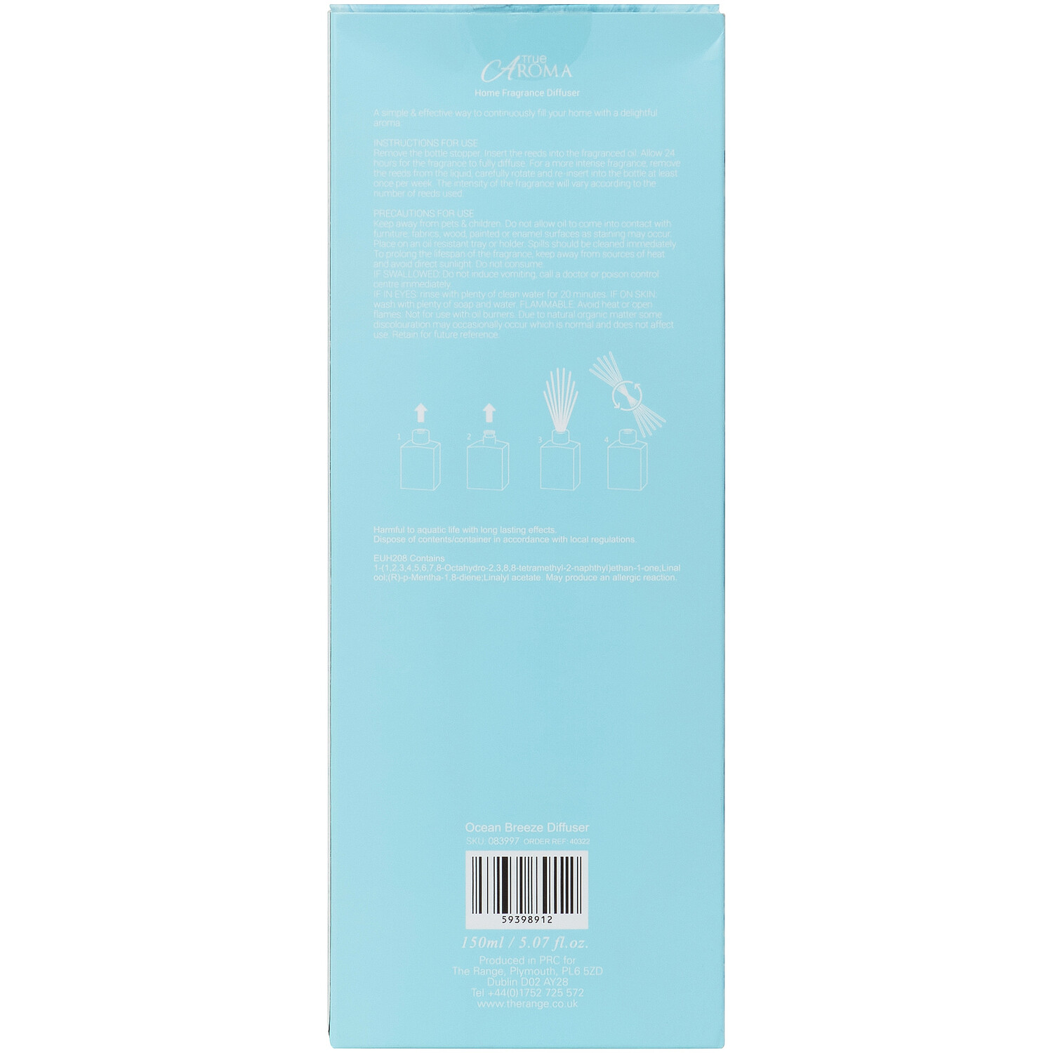 Ocean Breeze Diffuser 150ml - Blue Image 3