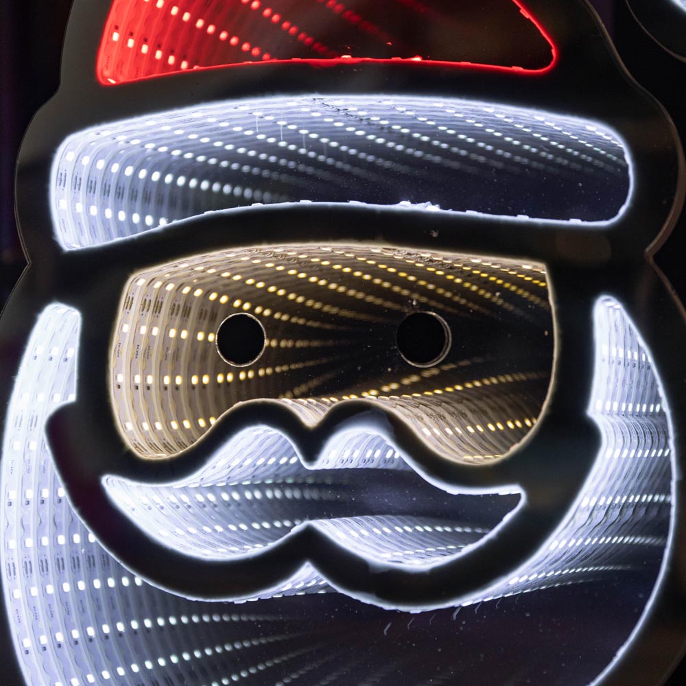 Samuel Alexander Red White and Warm White LED Santa's Face Infinity Christmas Decoration 40cm Image 4
