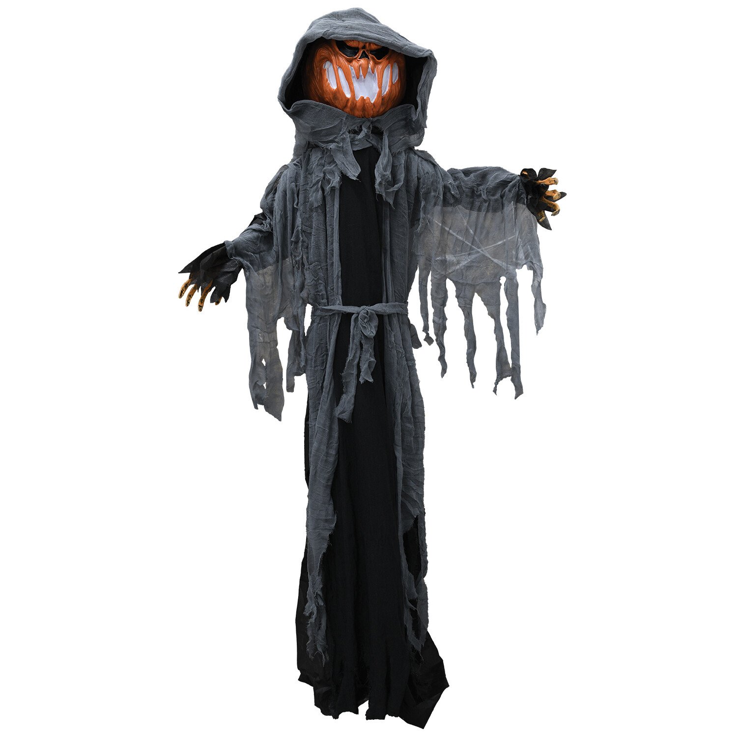 Animated Standing Pumpkin Man Black Image 1
