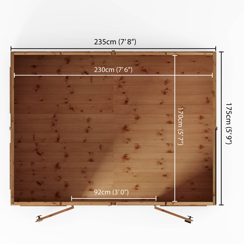 Mercia 6 x 8ft Double Door Premium Sussex Traditional Summerhouse Image 8
