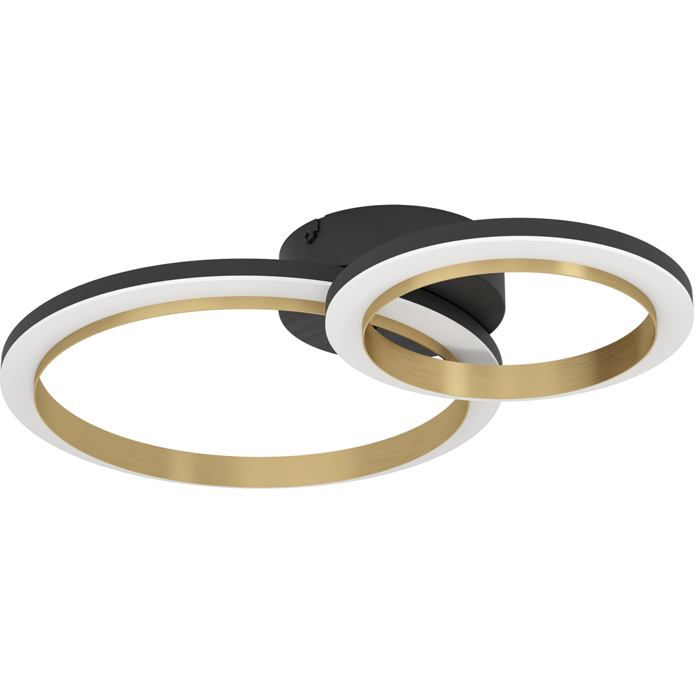 EGLO Calliera Black Steel LED Circle Ceiling Light Image 1