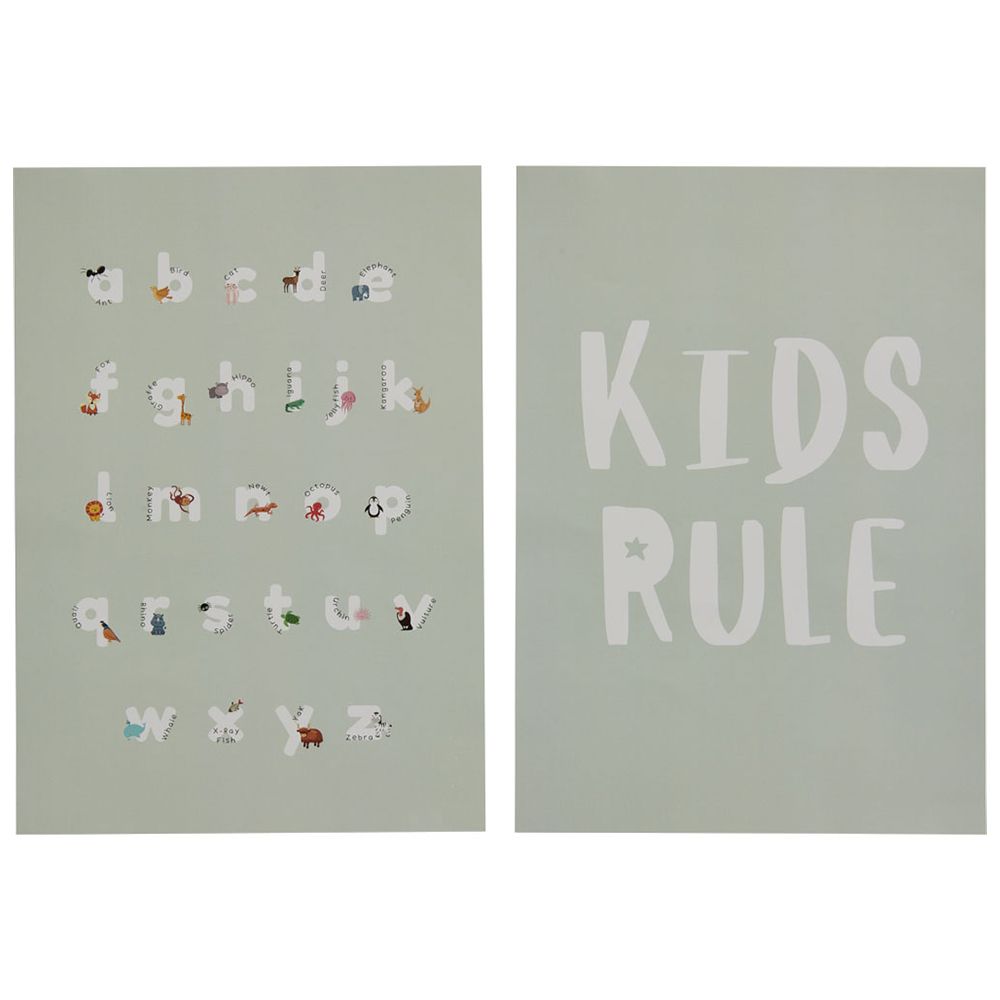 Wilko Kids Rule Prints 2 Prints Image 1