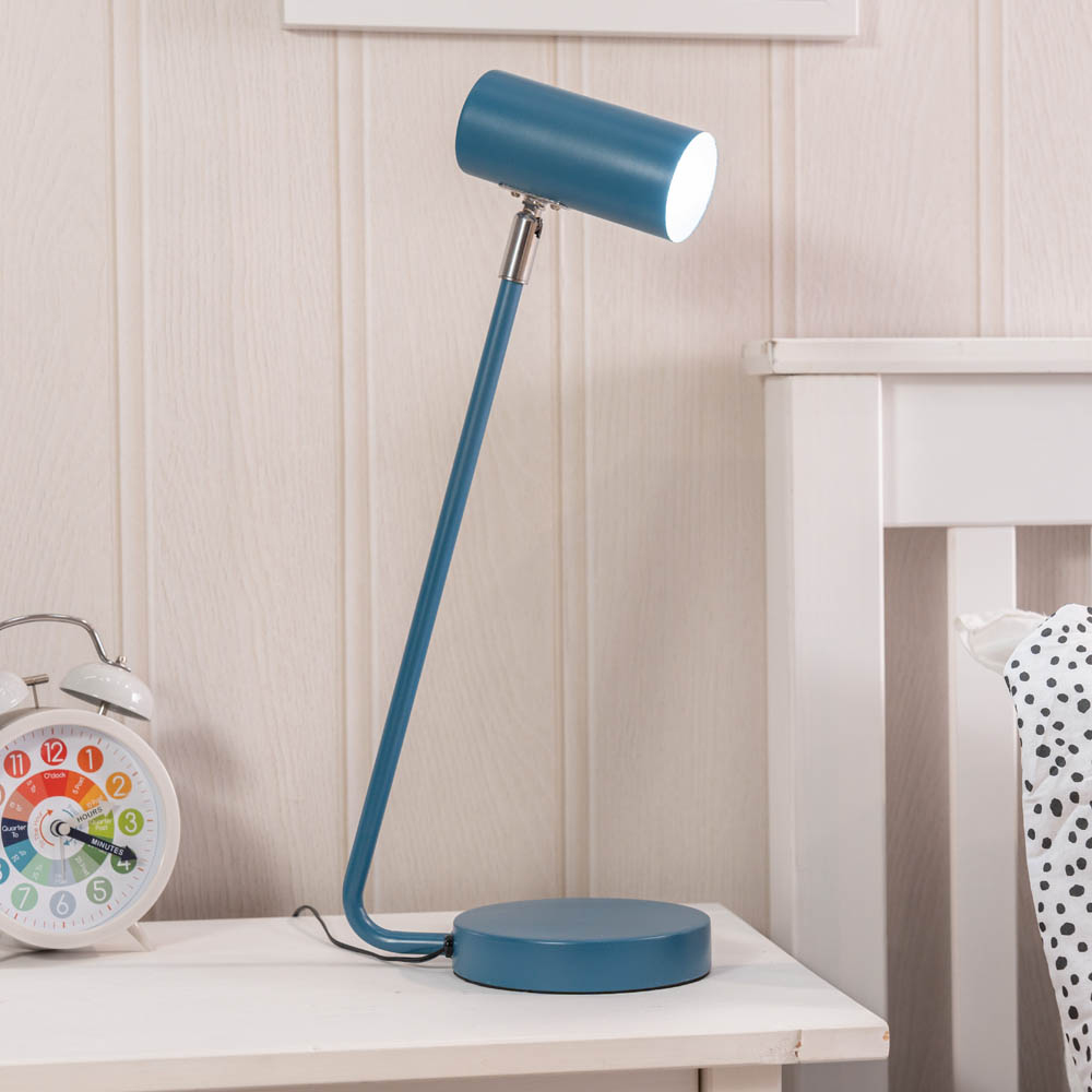 ValueLights Petrol Blue Desk Table Lamp Image 4