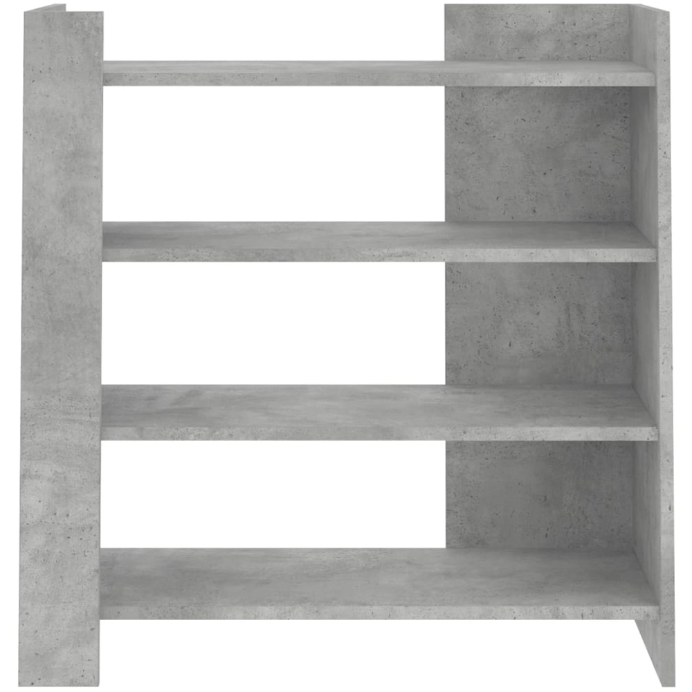 vidaXL 4 Shelf Concrete Grey Wooden Sideboard Image 4