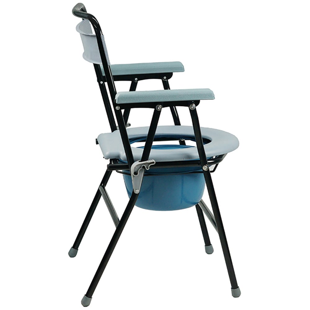 Gr8 Home Folding Steel Commode Toilet Chair and Pan Image 4