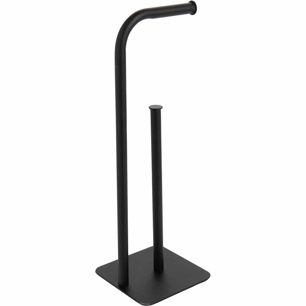 Wilko Black Freestanding Toilet Roll Holder Wilko