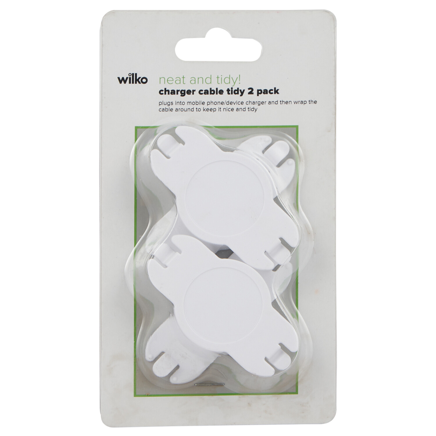 Wilko Charger Cable Tidy 2pk Image 1