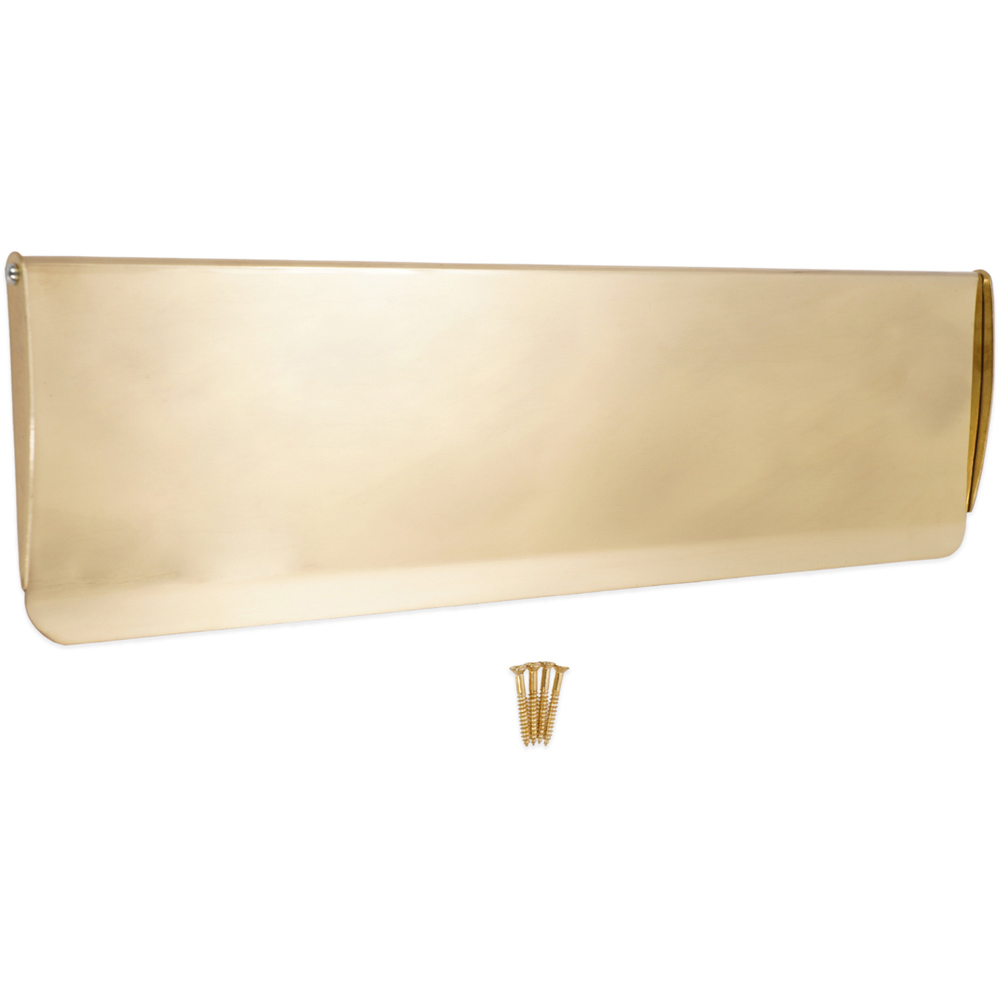 Spira Brass Polished Brass Large Letter Tidy Flap 300 x 87mm Image 3