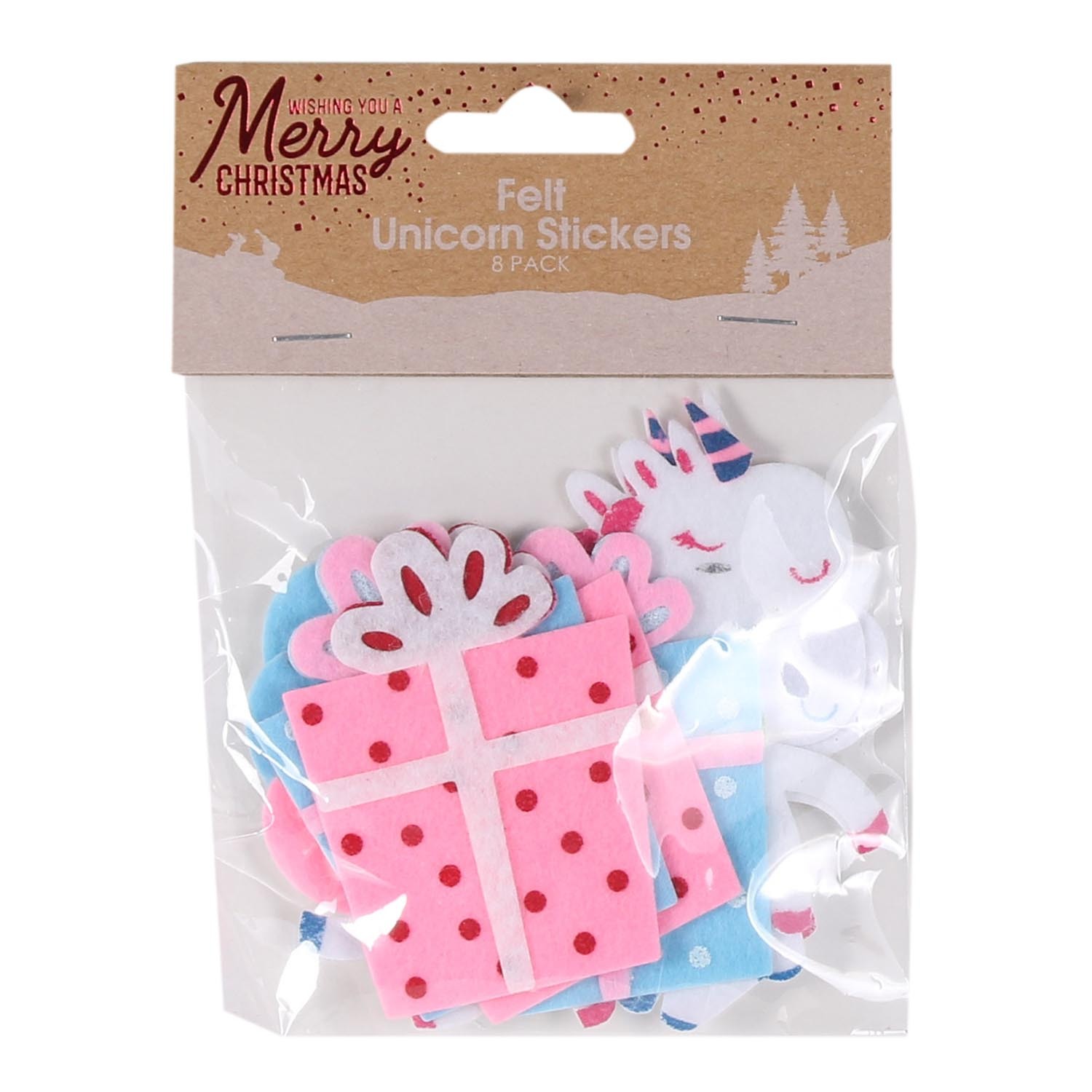 Pack of Eight Felt Unicorn Stickers Image