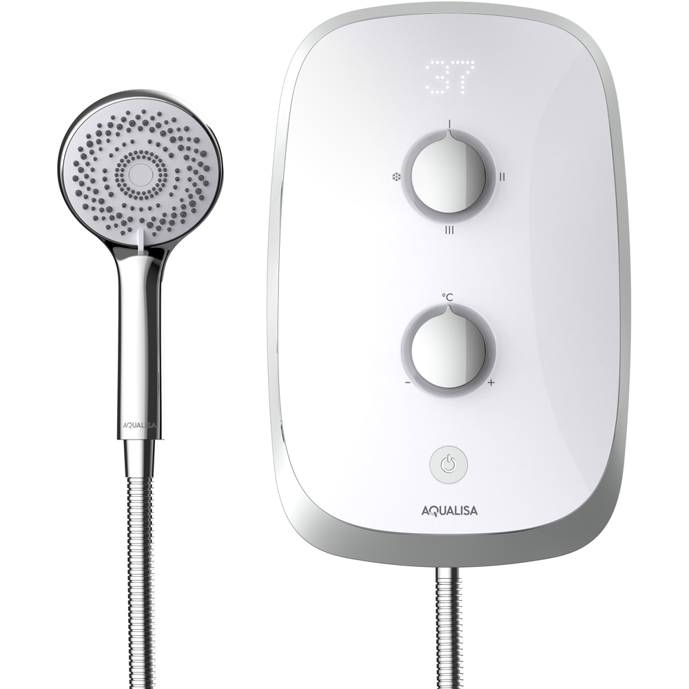 Aqualisa eVOLVE Satin Silver Electric Shower 10.5kW Image 3