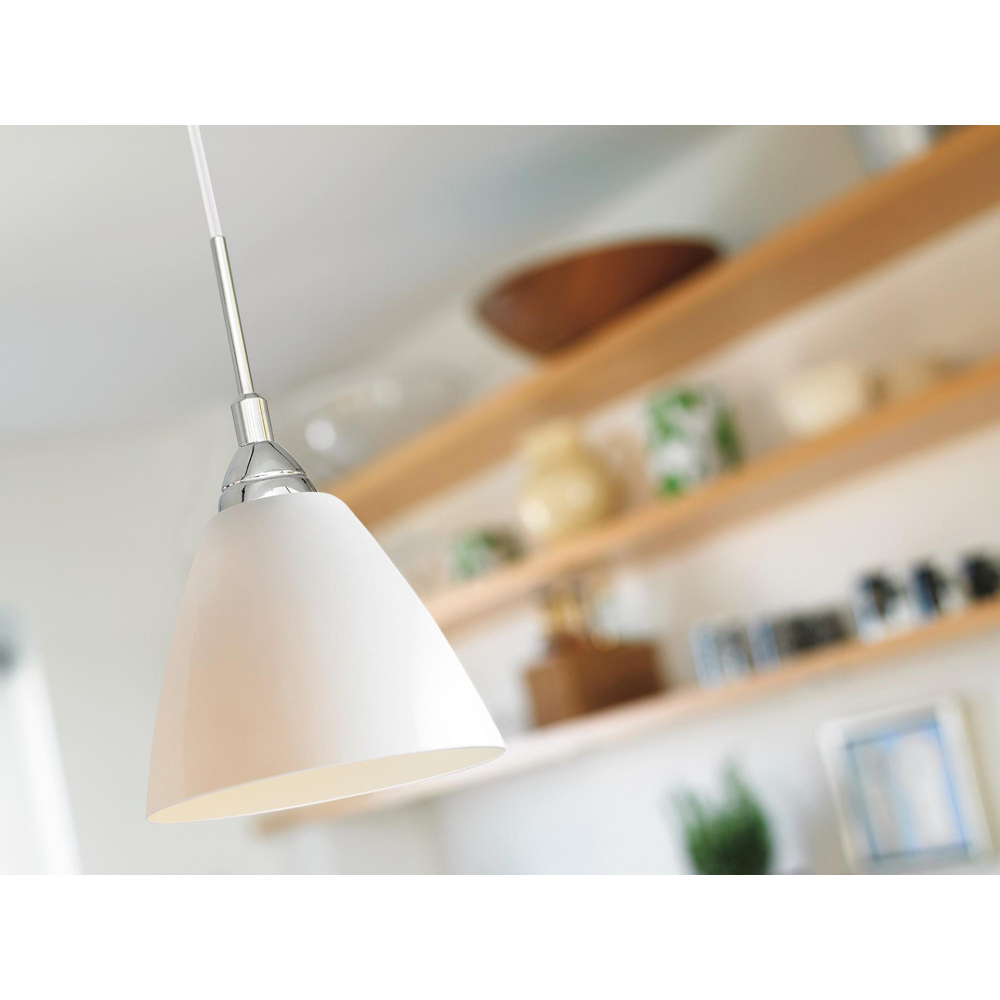 Nordlux Read 20 E27 Opal White Glass Pendant Light Image 3