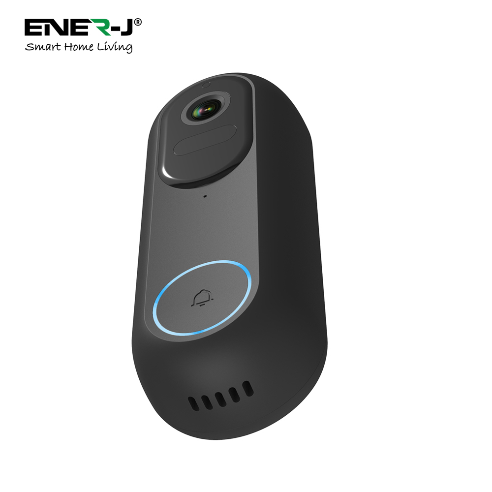 ENER-J Black Video Doorbell Kit with Battery and USB Foldable Chime Image 5
