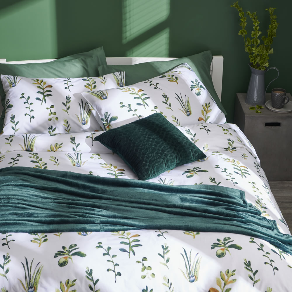 Wilko Plants Duvet Set King Wilko