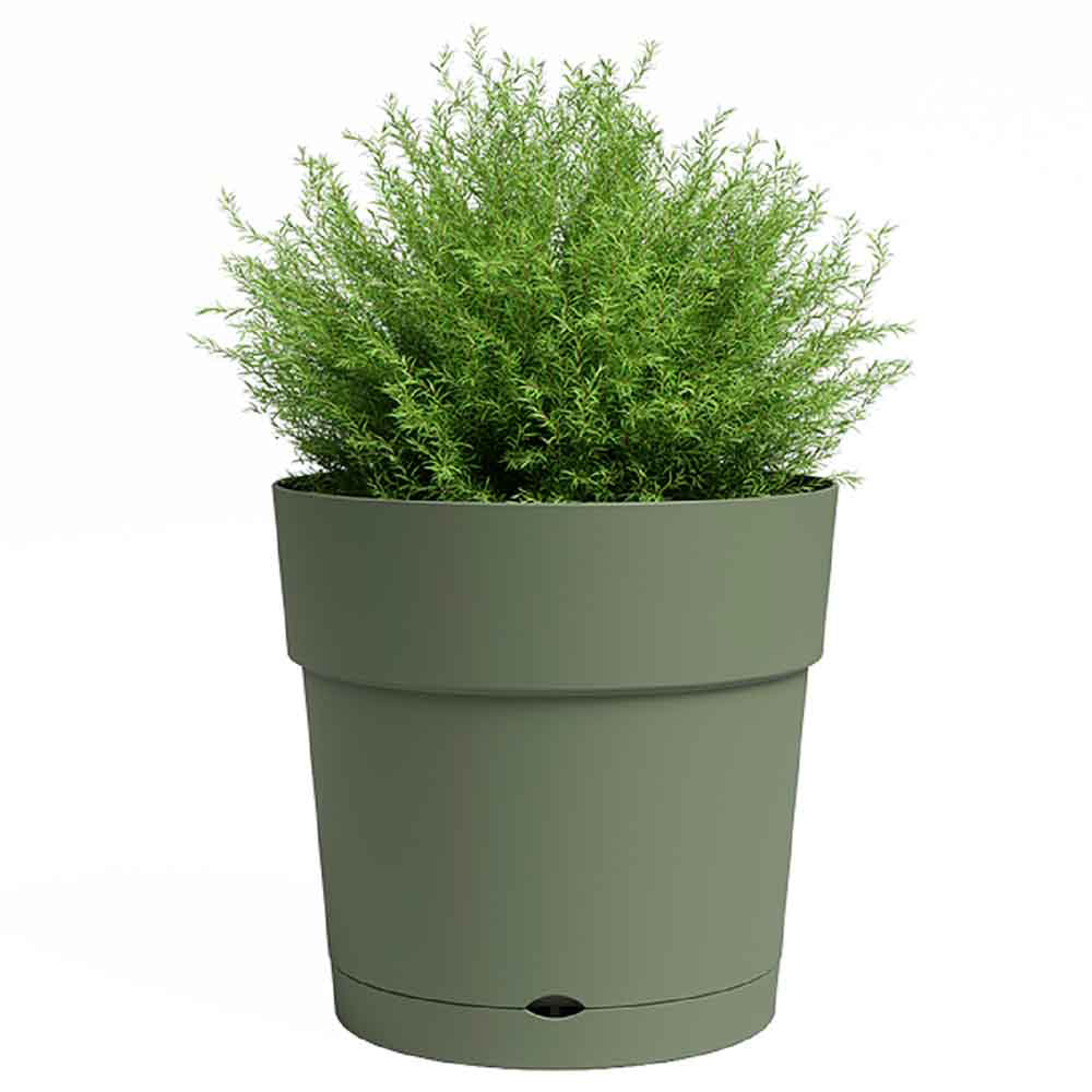 Artevasi Capri Ash Green Wide Plant Pot with Water Reserve 30cm Image 3