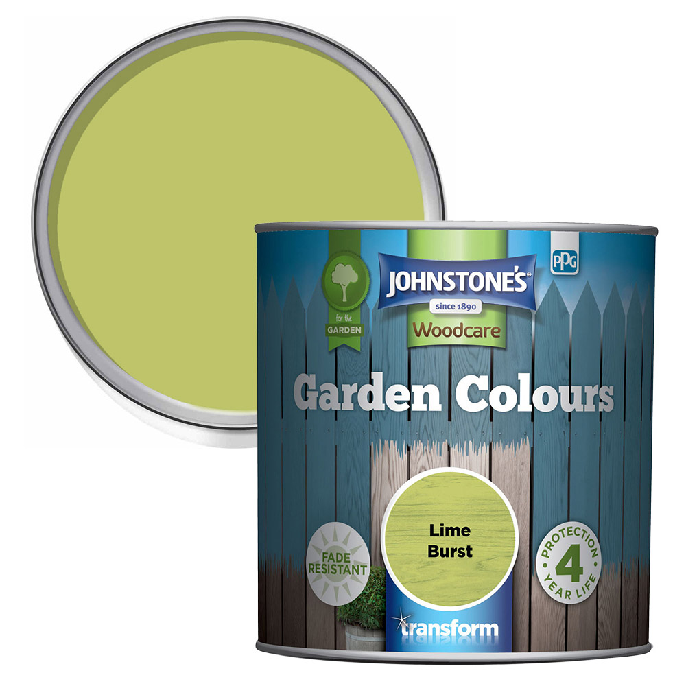 Johnstone's Woodcare Lime Burst Garden Colours Paint 1L Image 1
