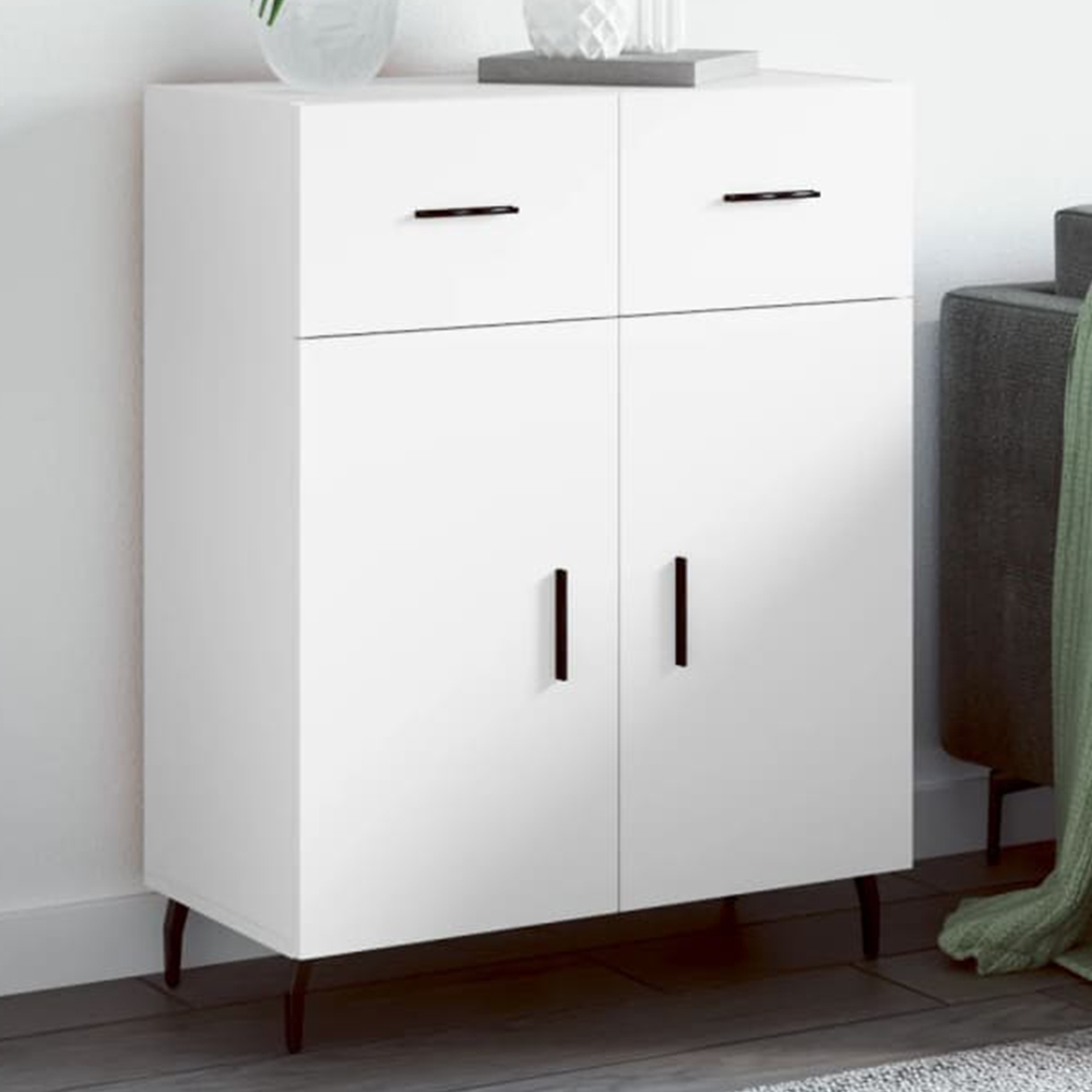 vidaXL 2 Door 2 Drawer White Sideboard Image 1