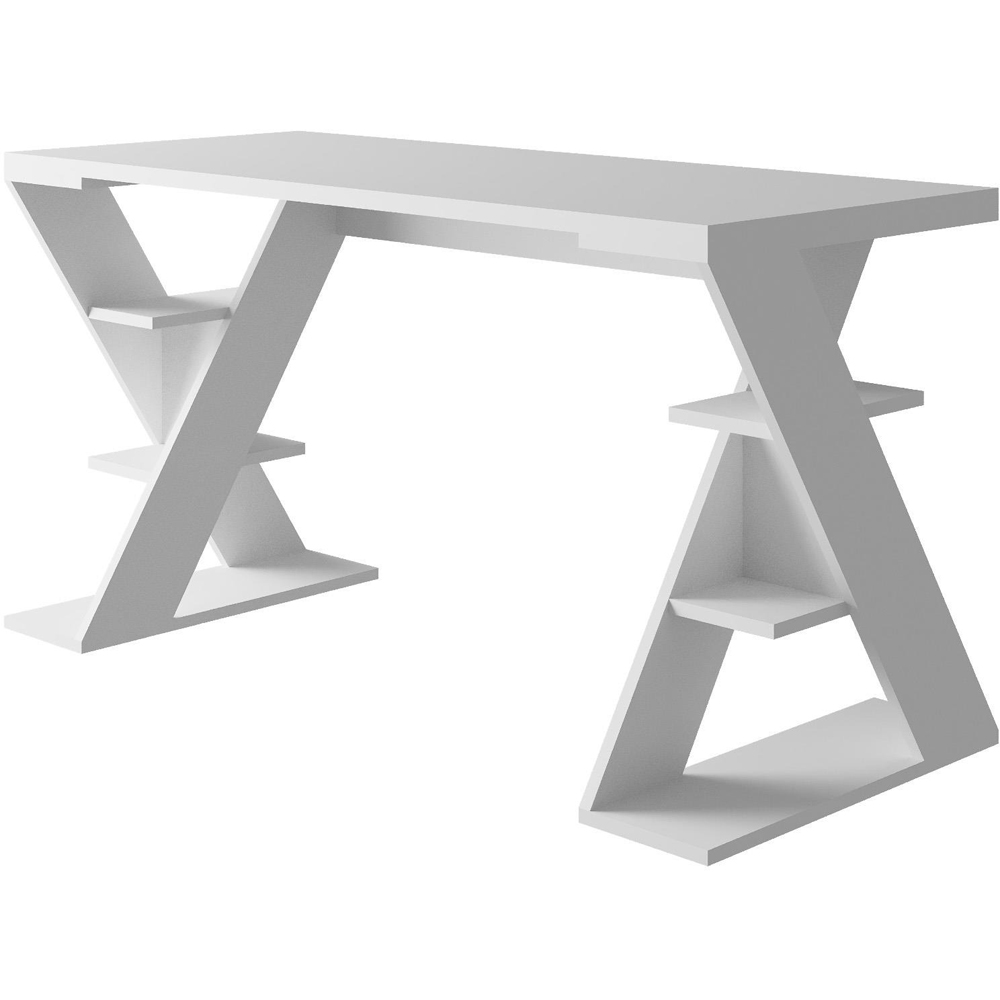 Decortie Papillon 6 Shelf White Working Table Image 2