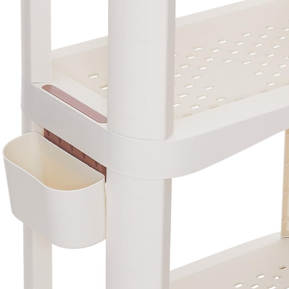 H&O Direct 2 Shelf White Storage Cart Image 4