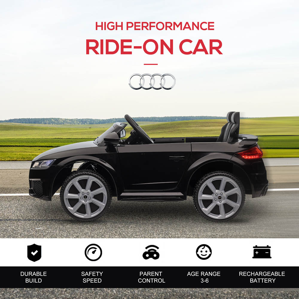 Tommy Toys Audi TT RS Kids Ride On Electric Car Black 12V Image 4
