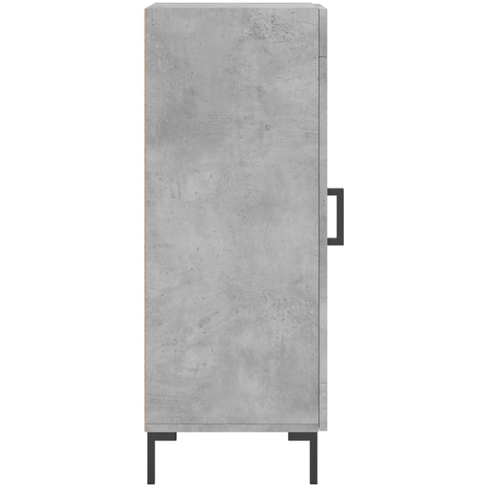 vidaXL Single Door 3 Shelf Concrete Grey Sideboard Image 7