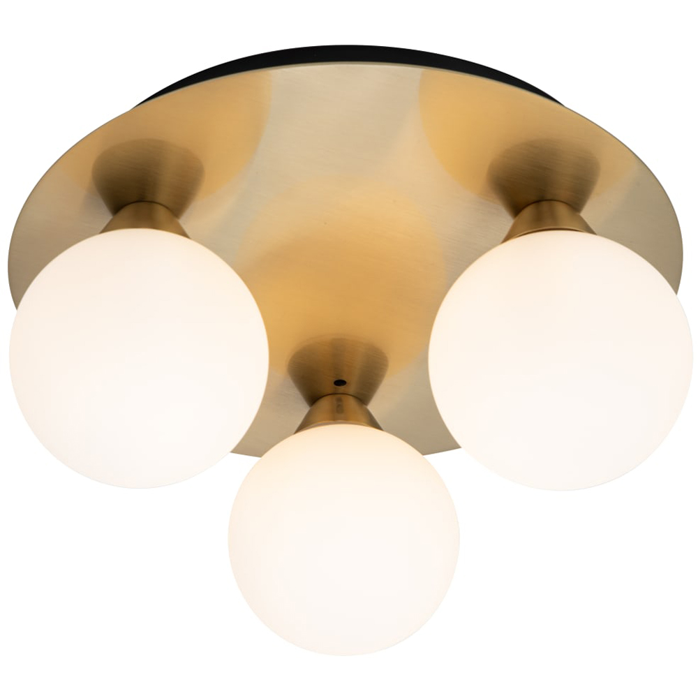 Cosylyte Bowen 3 Light Opal Glass Flush Ceiling Light Image 3