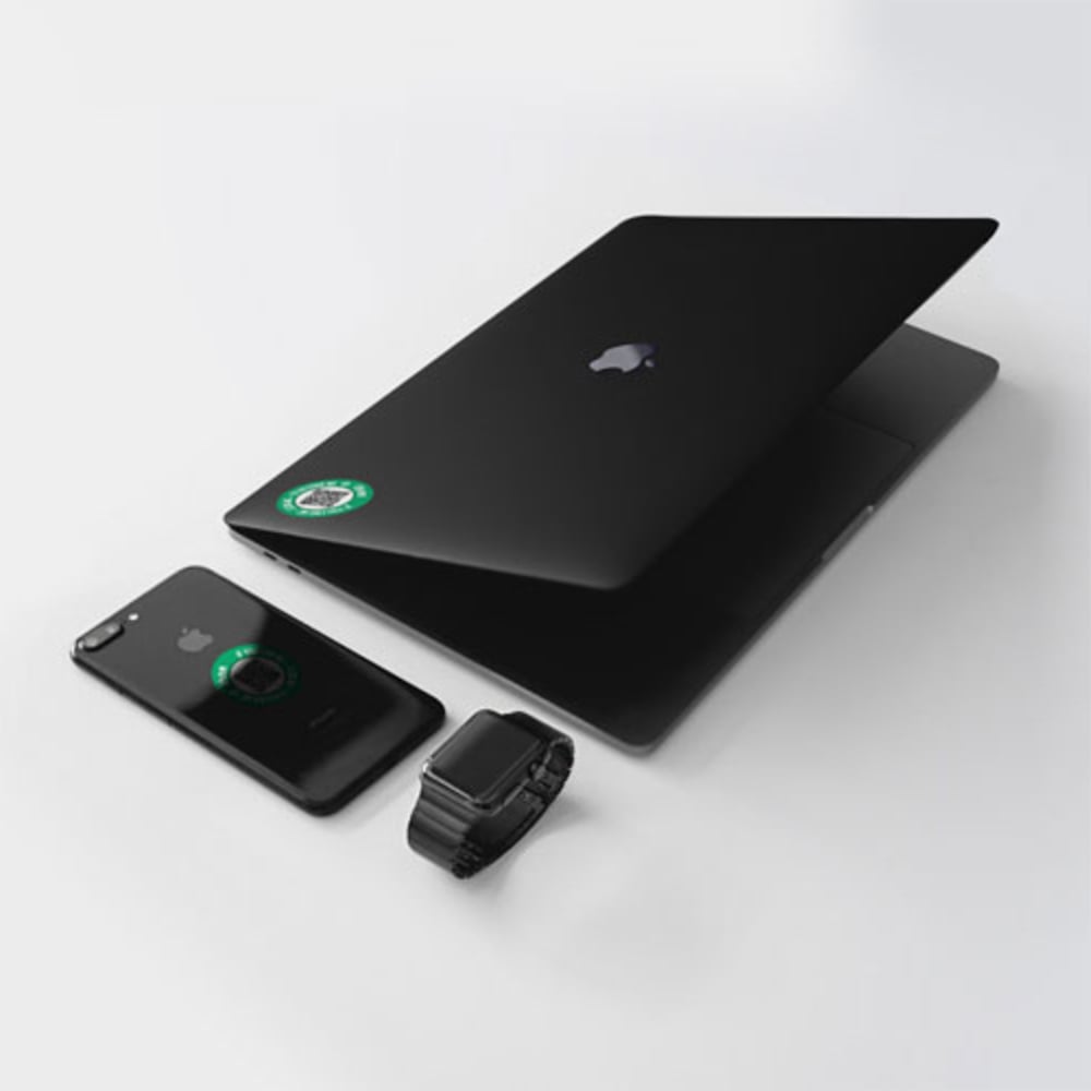 Thnx Green Airtag Keychain and Stickers with QR Code Smart Pack XXL Image 2