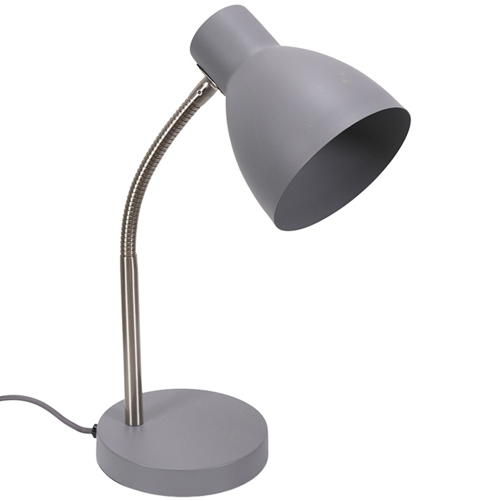 ValueLights Keela Grey Adjustable Flexi Neck LED Desk Table Lamp Image 1
