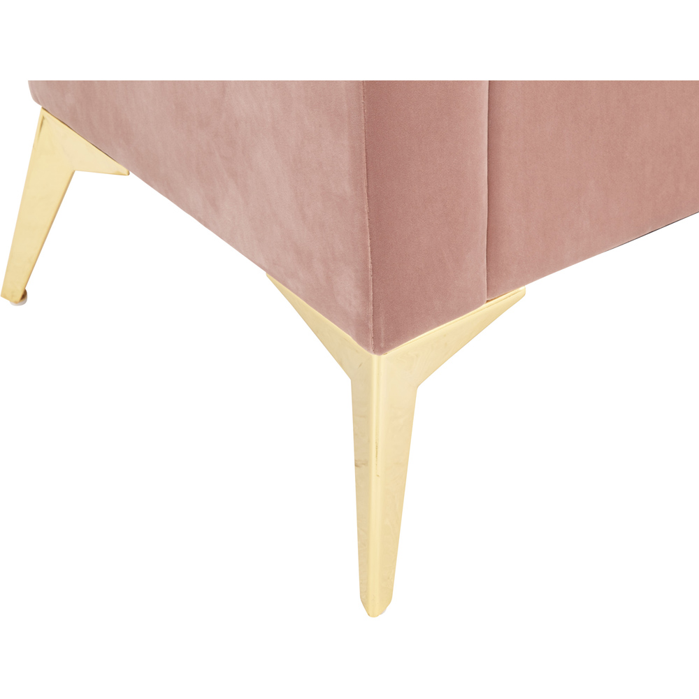 GFW Pettine 2 Seater Blush Pink Ottoman Storage Bench Image 6