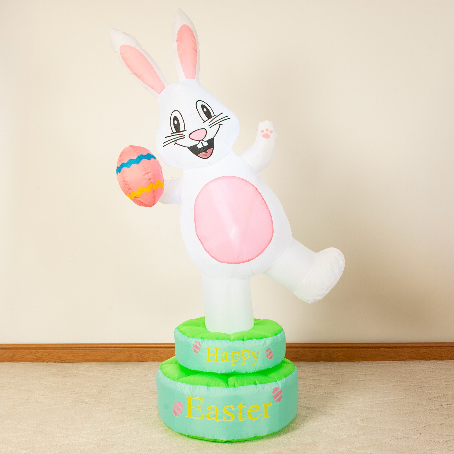 Rotating Easter Bunny Inflatable White Image 6