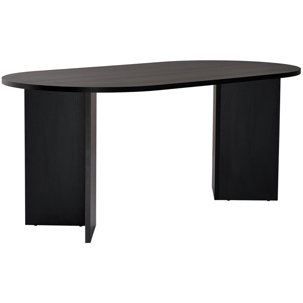 Decortie Sablin 6 Seater Black Wood Dining Table Image 2