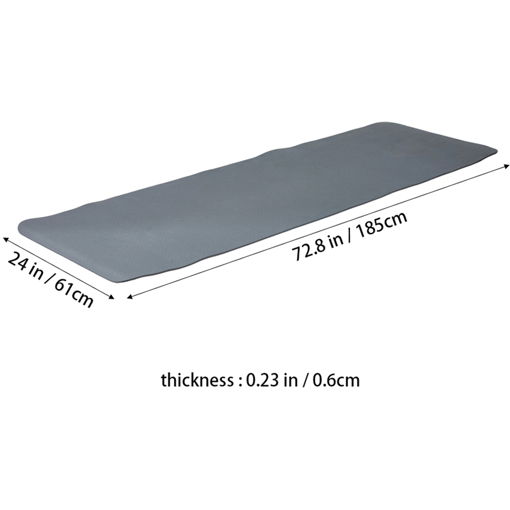 H&O Direct Grey Non Slip Yoga Mat 6mm Image 6