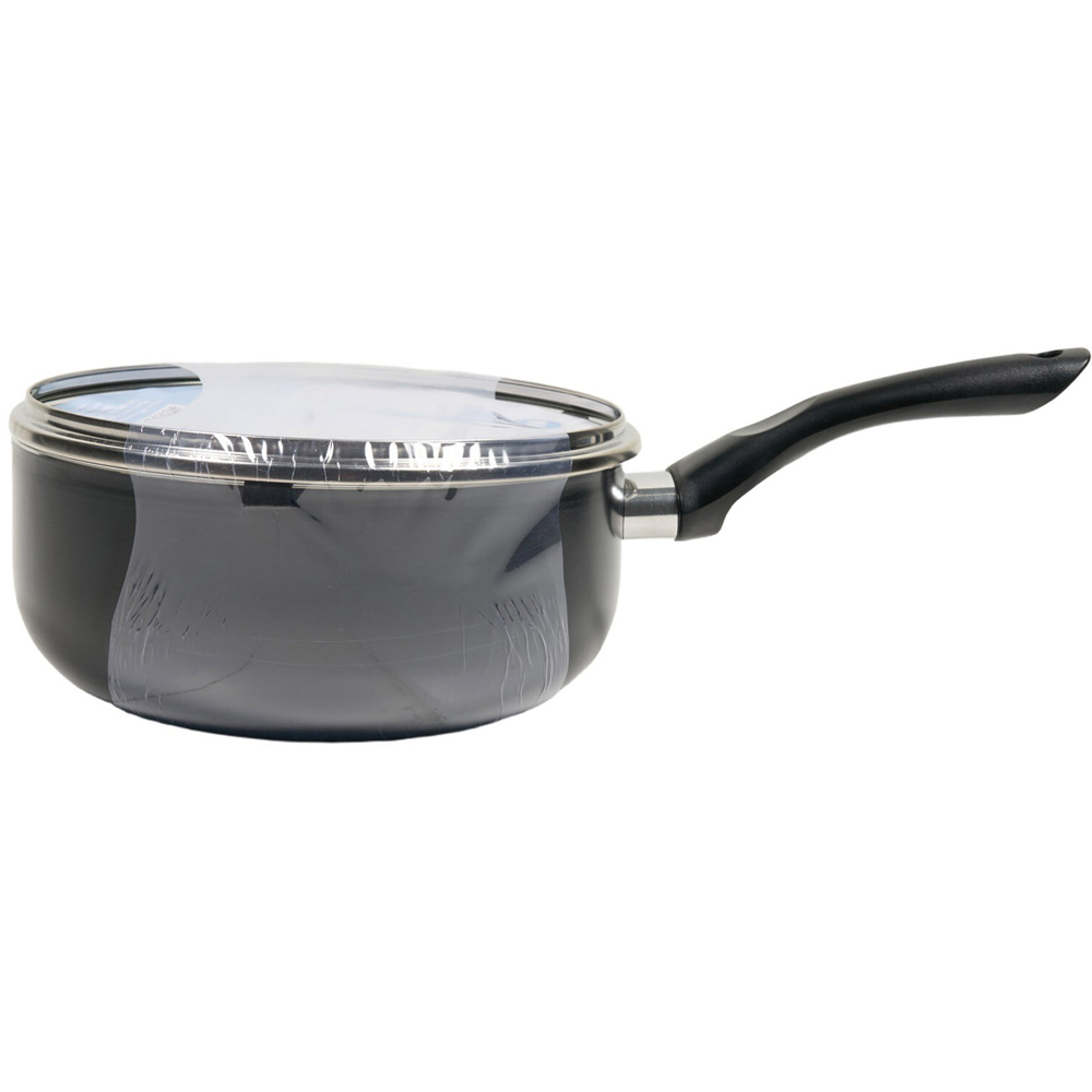 20cm Aluminium Sauce Pan With Glass Lid Image 2