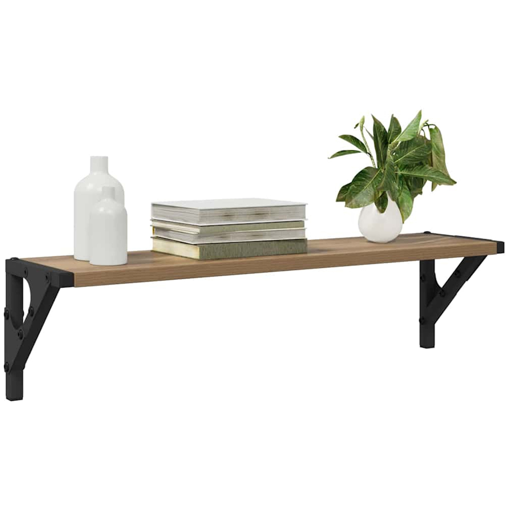 vidaXL 60 x 15cm Artisan Oak Wall Shelf Set of 2 Image 3
