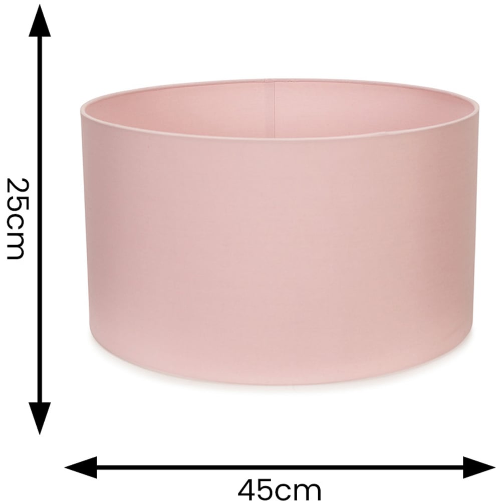 ValueLights Reni Blush Fabric Drum Ceiling Lamp Shade 45cm Image 6