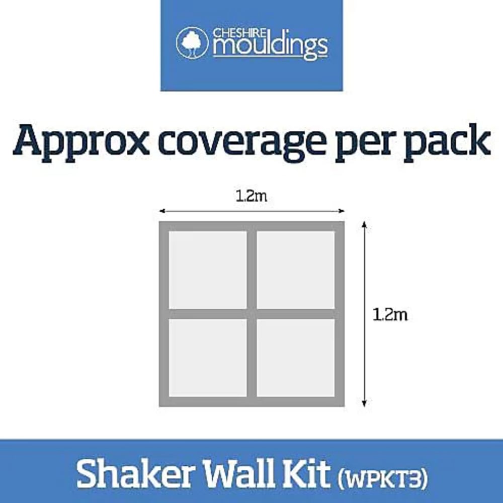 Cheshire Mouldings 6 Strip MDF Wall Panel Kit 1200 x 97mm 5 Pack Image 3