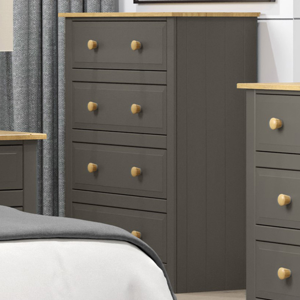 Core Products Capri 4 Drawer Carbon Chest of Drawers Image 1