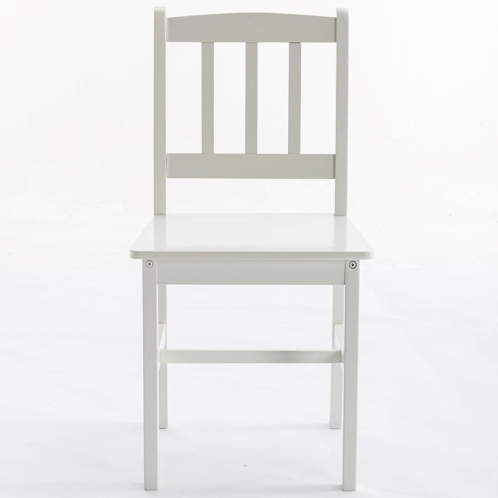 Solid Wooden 2 Seater Dining Set White Image 2