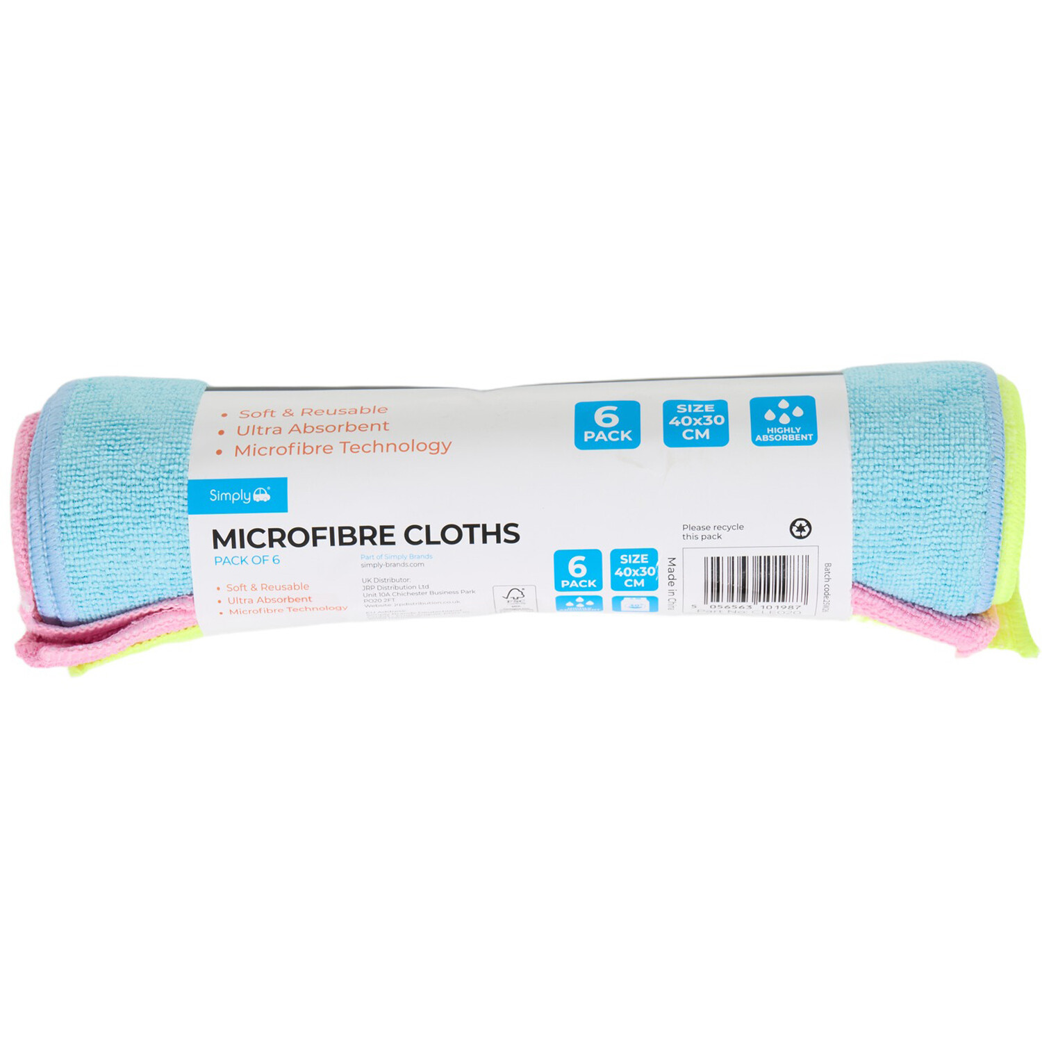 Pack of 6 Simply Auto Microfibre Cloths Image 3